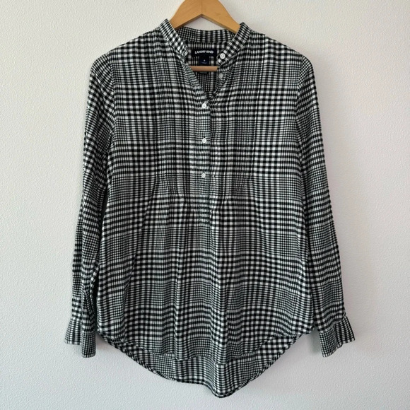 Lands’ End checkered button up - Picture 1 of 4